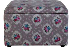 Storage Footstool - Floral Print